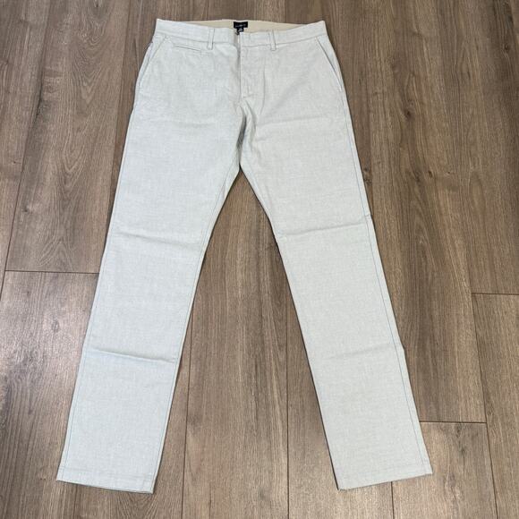 J.Crew 484 Slim-fit Oxford Tech Pants Mens 32x32 Gray Stretch Performance Chino - Picture 5 of 10